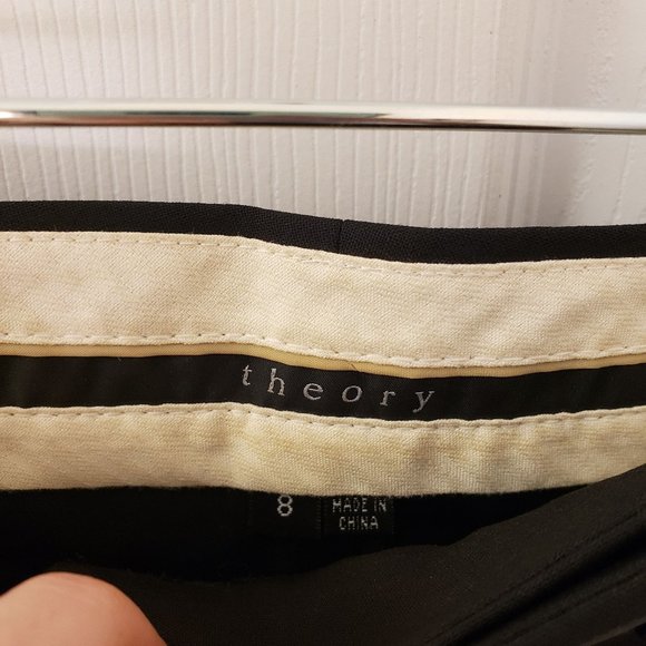 NWOT Theory Tuxedo Pants Studs Rhinestones Black - Picture 7 of 8